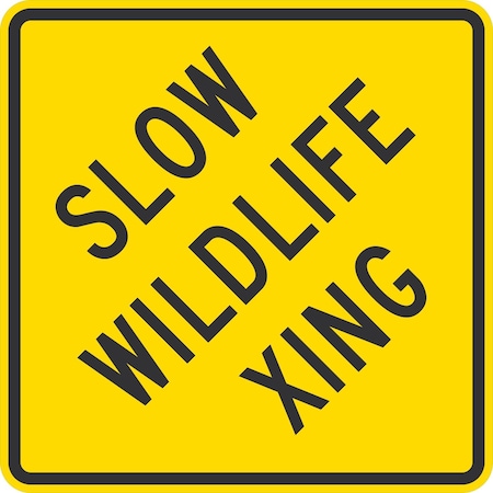 Lyle Slow Wildlife Xing, 30x30, High Intensity Prismatic, Yellow G-15401-HI_30x30