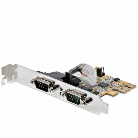 Startech.Com 2-Port PCI Express Serial Card, Dual Port PCIe to RS232 DB9 Serial Card, 16C1050 UART,  21050-PC-SERIAL-LP