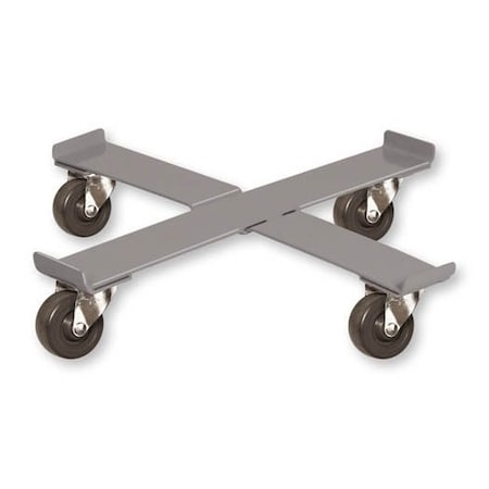 Pucel Steel Drum Dolly, 24-1/2 in Overall Diameter, 4 in Floor Clearance, Semi-Steel Casters, Light Blue 75-S