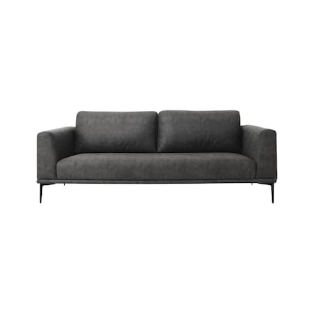 Homeroots Modern 78in Dark Grey Loveseat With Removable Cushions 480887