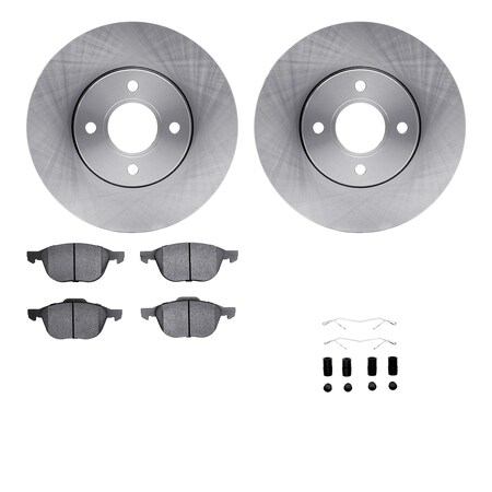 Dynamic Friction Co DFC Brake Rotor with 5000 Brake Pads and Hardware Kit 6512-54408
