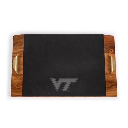 Picnic Time Family Of Brands NCAA Virginia Tech Hokies Covina Acacia and Slate Serving Tray 957-07-512-603-0