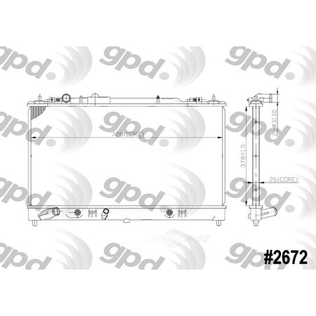 Global Parts Distributors Radiator 2672C