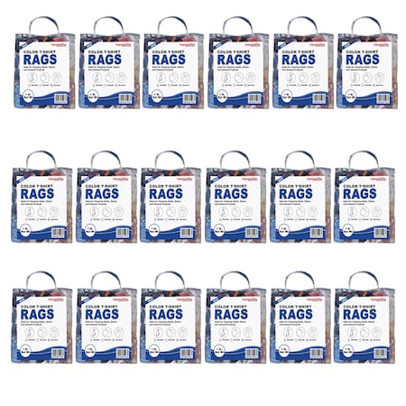 Supremeplus New Color Knit T-Shirt Cleaning Rags, 1 lb. Bag, Pack of 24, 24PK SP-6853