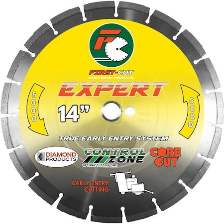 Diamond 10" X .110 X 1" EXPERT5000 First-Cut Early Entry Blade With Triangle Knockout and Skid Plate 64296