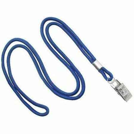 Brady LANYARD STANDARD, ROYAL BLUE, ROUND WOVEN LANYARD W/NICKEL PLATED STEEL BULLDOG CLIP 2135-3252