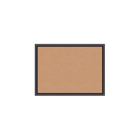 U Brands Cork Bulletin Board, 24 x 18, Natural Surface, Black Frame 026U0001