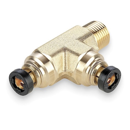Parker Brass DOT Push-to-Connect Fitting, Brass, Silver 171PTCNS-5/32-2