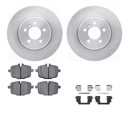 Dynamic Friction Co DFC Rotors with EURO 5000 Ceramic Brake Pads includes Hardware 6612-31372