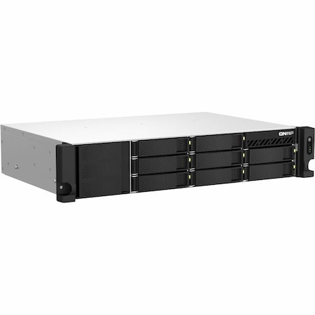Qnap 2U 8-BAY SHORT DEPTH 12 RACKMOUNT NAS, INTEL CELERON N5095 4C/4T, BURST UP TO 2.9 GHZ, 8GB RAM TS-864EU-8G-US