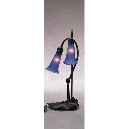 Meyda 2 Light Accent Lamp with Shades - Blue 13064