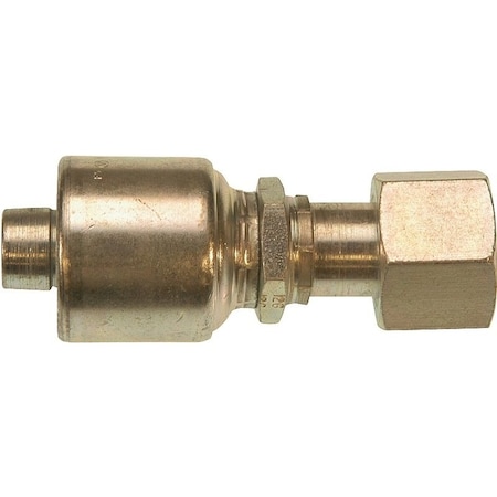 Gates MegaCrimp G25230-1212 Hose Coupling, 1-3/16-12, Crimp x SAE ORFS, Straight Angle, Steel, Zinc G252301212