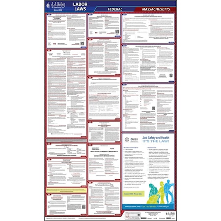 Jj Keller Labor Law Poster, 40" H, Spanish 80814