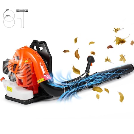 Vevor Backpack Leaf Blower 79CC 2-Cycle Gas Leaf Blower 930CFM Air Volume 184MPH QS25Q79BF