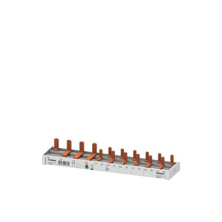 Siemens compact Pin Busbar 10mm2 connection: 3p/N RCCB N-left 1x RCCB 4-pole + 6x 5ST3783-1KL