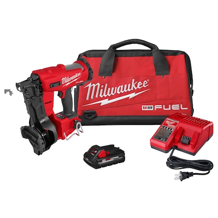 Milwaukee Tool M18 FUEL Coil Roofing Nailer Kit 2909-21
