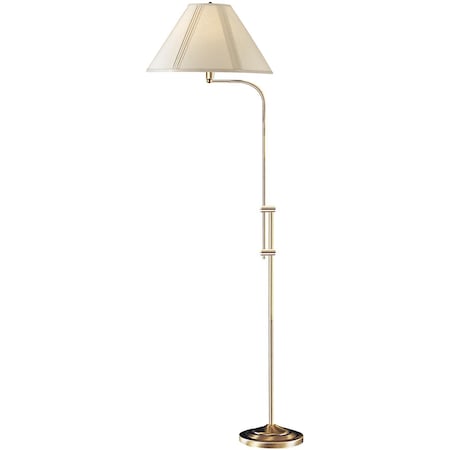 Homeroots 68" Bronze Adjustable Traditional Shaped Floor Lamp With Beige Empire Shade 526243