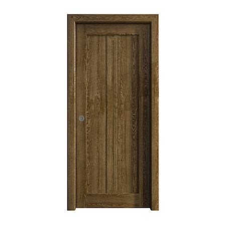 Sartodoors Sliding Pocket Door 24 x 84 inches, Ego 5006 Marble Oak, Kit Rail Hardware, Solid Wood Interior B EGO5006PD-DMR-2484
