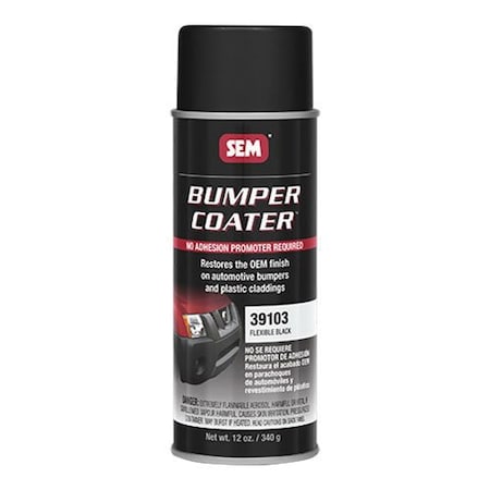 Sem Bumper Coater Flexible Bumper Coater, 16 oz Aerosol Can, Black, 10 sq-ft at 1 mil DFT Coverage 39103