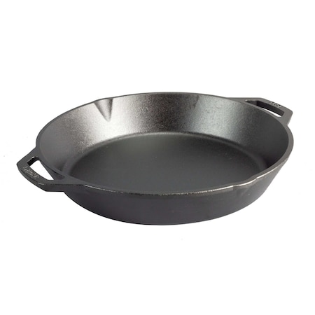 Lodge 13.25 Inch Seasoned Cast Iron Dual Handle Pan, 2PK L12SKL