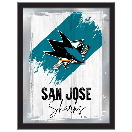 Holland Bar Stool Co San Jose Sharks 17 in.x22 in. Logo Wall Mirror MLogo