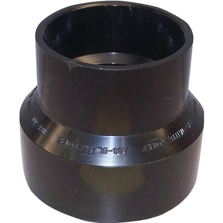 Canplas Reducing Pipe Coupling, 2 x 1-1/2 in, Hub, ABS, Black, SCH 40 Schedule 103022BC