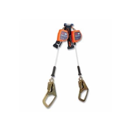 Dbi-Sala Nano-Lok, Edge Self-Retracting Lifeline, 6 ft, Rebar Snap Hook, 420 lb, 2 Legs, Galvanized Cable 098-3500281