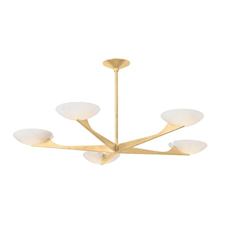 Corbett Lighting Malachite 52 in. Chandelier Vintage Gold Leaf 492-52-VGL