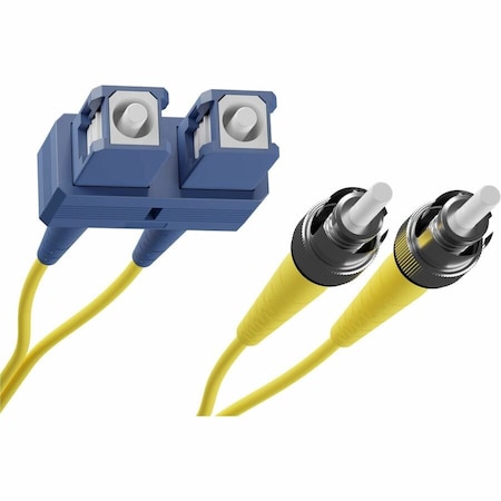 Unc Group Fiber Optic Patch Cable, Sc-St, 9 125 Singlemode Duplex, Yellow, 10M FJ9SCST-10M