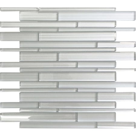 Apollo Tile White 11.8 in x 12.2 in Glass Glossy, Matte Floor and Wall Mosaic Tile 5 sqft/case, 5PK APLICL8804A