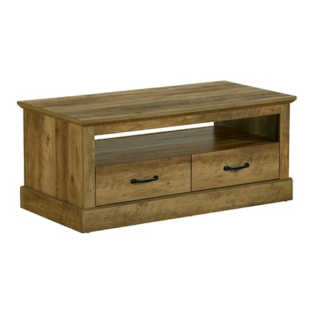 Monarch Specialties Coffee Table, 42-in. L, Rectangular, Storage Drawers, Living Room, Accent, Dark Brown Oak Laminate I 2525