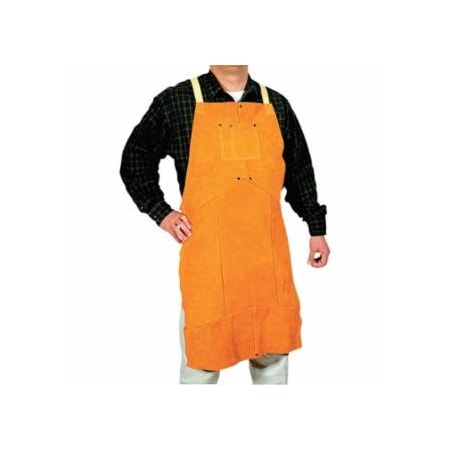Best Welds Select Split Cowhide Leather Bib Apron, 24 in W x 48 in L, Golden Brown 902-Q-7