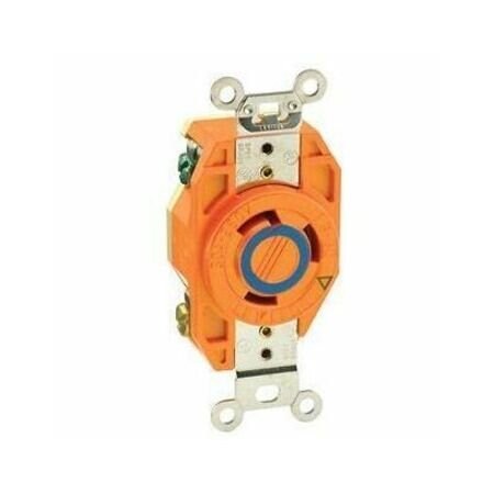 Leviton LockingReceptacle, 30A, 2hp, 250VAC, Orange 2620-IG