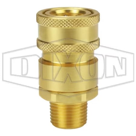 Dixon 2 in H-STYLE CPLR, 2 in M-NPTF, BRASS 16VM16-B