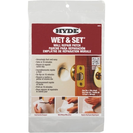 Hyde Wet & Set 5'' x 15'' Wall & Ceiling Drywall Patch 9910