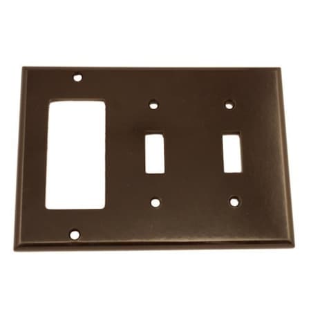 Leviton Combination Wallplate, Standard Size, Gang 3, Brown 80421