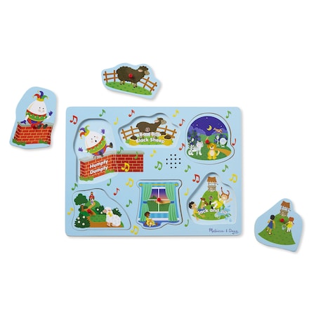 Melissa & Doug Sing-Along Nursery Rhymes Sound Puzzle, Blue 737