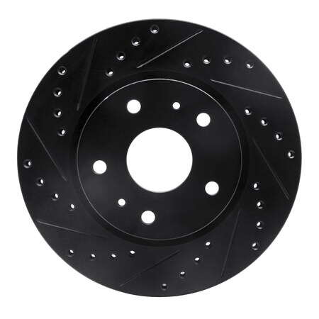 Dynamic Friction Co DFC Brake Rotor - Drilled and Slotted - Black 633-01004L