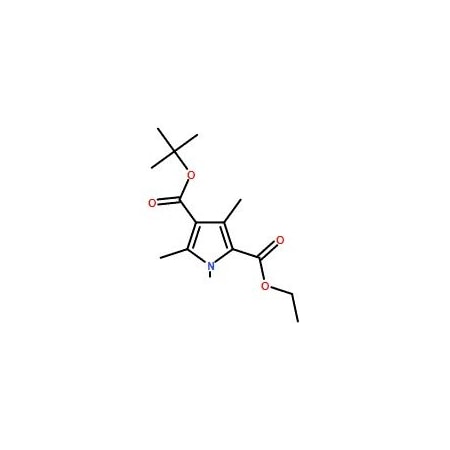 Ak Scientific 2-Ethyl 4-(2-methyl-2-propanyl) 3, 5-dimethyl-1H-pyrrole-2, 4-dicarboxylate (250mg), CAS 361380-77-0 0260AP-250mg