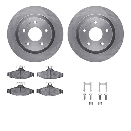 Dynamic Friction Co DFC Rotors with EURO 5000 Ceramic Brake Pads includes Hardware 6612-52003
