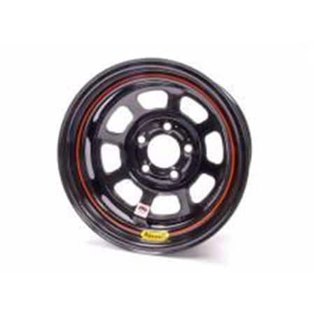 Bassett 58DC2I 2 in. Back Spacing IMCA D-Hole Wheel - Black BAS58DC2I