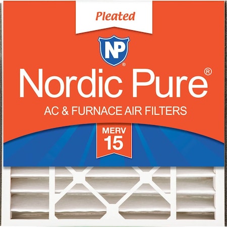 Nordic Pure 20x20x5 Pleated Air Filter, High Capacity, Electrostatically Charged Synthetic Media, MERV 15 20x20x5ABM15-1