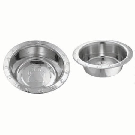 Jorgensen Laboratories Feeding Dishes, Wide Rim Paw Embossed, 16 oz J0802N