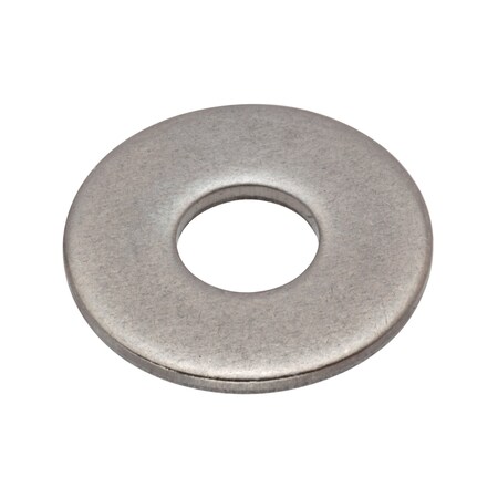 Zoro Select Flat Washer, For Screw Size #8 , Stainless Steel Plain Finish, 25 PK WASB#8R316