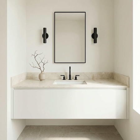 Ackland LustreLine Orelia 49 in. x 22 in. Engineered Stone Integrated Single Sink Vanity Top AKFVNQZOREL49X22P-SB