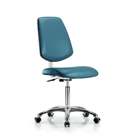 Blue Ridge Ergonomics Vinyl Clean Room Chair BR-CLR-VMBCH-MB-CR-NF-CC-8801