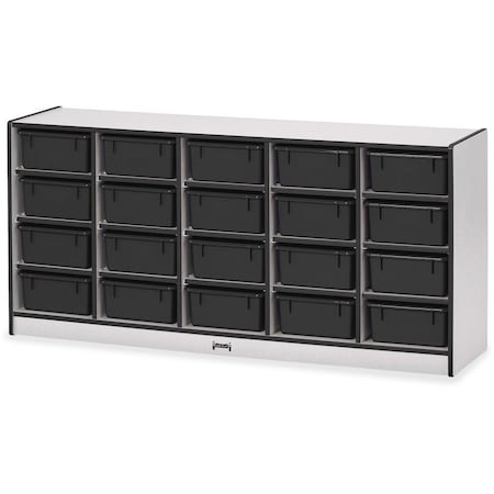 Jonti-Craft Rainbow Accents 20 Tub Mobile Storage, without Tubs, Black 4020JCWW180