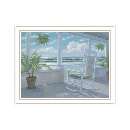 Homeroots Coastal Porch White Framed Print Wall Art 529935