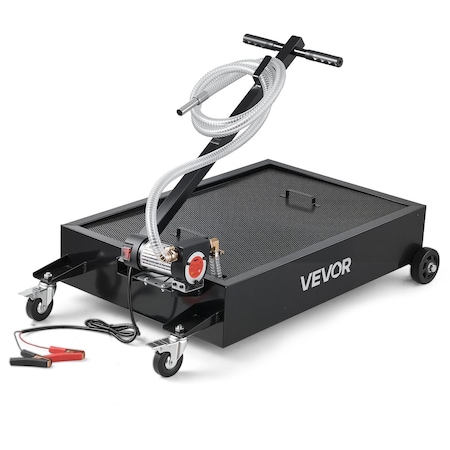Vevor Low Profile Oil Drain Pan 20 Gal Oil Drain Cart with Manual Pump Red FF-931-S-T (20Gal)