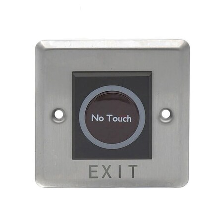 Ecs Hardware Touchless LED, Door Infrared Sensor Exit Button Switch NT-86  Stainless Steel, 12VDC ECSH-NT-86-BUT